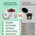 thumbnail image 4 of Paquete de 2 filtros K Cups reutilizables de acero inoxidable para Keurig 1.0, 4 of 7