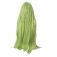 thumbnail image 2 of Grass green long straight wig, fiber synthetic wig, 2 of 5