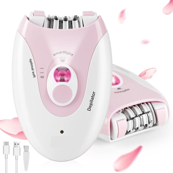 Epilators Hair Removal for Women, 2 Speed Hair Removal Device with LED Light, Rechargeable Trimmer for Epilator Bikini, Face, Arm, Legs, Armpits
