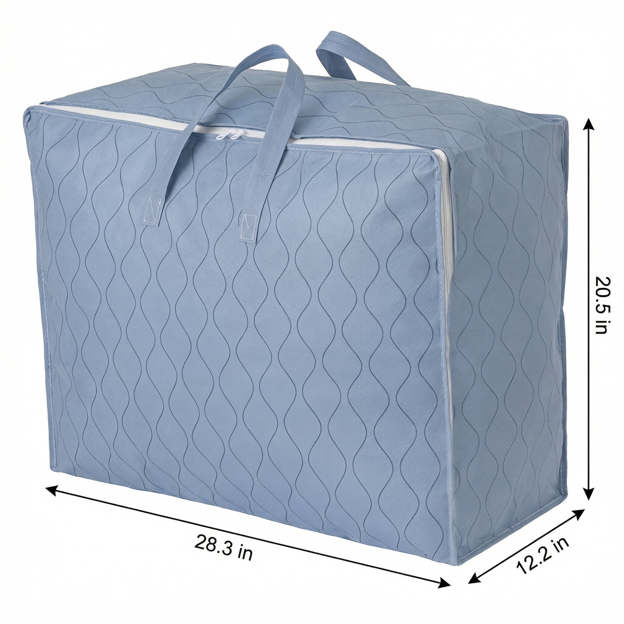 Unique Bargains Storage Bag for Organizing Comforter and Closet Blue 28.3"x12.2"x20.5"