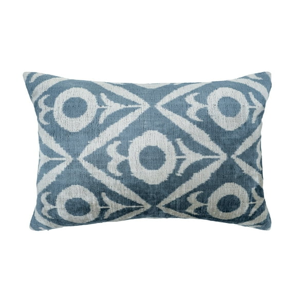 Floris Silk Velvet Ikat Pillow, 16" X 24" Case Only