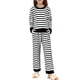 thumbnail image 2 of Conjuntos de blusas y camisas de cuello redondo y manga larga para niños, conjunto de dos piezas de top y pantalones con estampado de letras de invierno, traje informal y cálido de poliéster para niño, 2 of 5