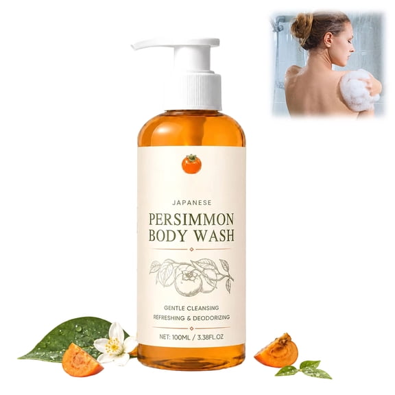 Kaori Persimmon Extract Body Wash — Neutralizes "nonenal" body odor and moisturizes mature skin; suitable for both men and women (1pc)