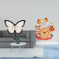 thumbnail image 2 of Reloj De Pared Acrílico Con Diseño De Mariposa Y Gato, Sin Tictac, Decorativo, Colgante, Para Oficina, Comedor, Habitación Infantil, Dormitorio, Cocina, Casa De Campo, 2 of 8
