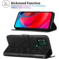 thumbnail image 2 of Alltyech Flip Wallet Case for Moto G Stylus 5G 6.8-inch, 3D Big Butterfly Embossed Cards Slots Hand Strap Kickstand Drop Protection Anti-scratch Cover Case for Motorola Moto G Stylus 5G - Black, 2 of 3