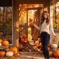 thumbnail image 5 of Iuaoueui Thanksgiving Harvest Door Cover 35 x 71 Inch, Polyester, Thanksgiving Door Cover, Fall Porch, Entryway and Farmhouse Wall Decor, 5 of 6