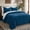 Cornflower Blue, variant on Indigo Hill Estelle Velvet 3 Piece Comforter Set, Cornflower Blue Solid Color, Soft Plush Classic Modern Chic Casual Bedding, King
