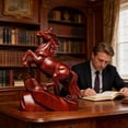 thumbnail image 3 of 2026 Chinese New Year Red Wood Horse Statue, 5.9" Feng Shui Decor for Wealth & Success, Lucky Figurine for Home Office Tabletop (K), 3 of 6