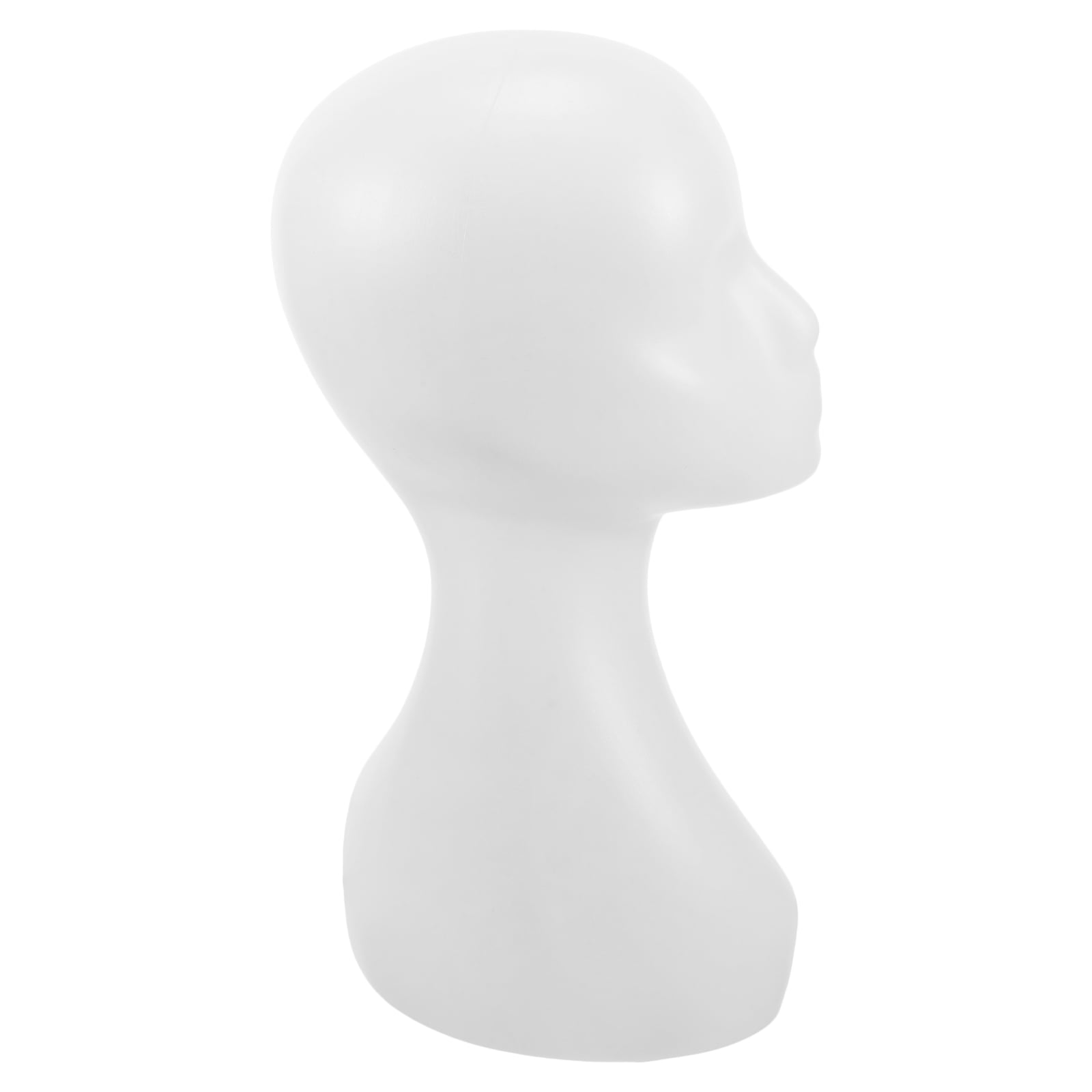 LULULION White Female Mannequin Head Model for Wig Hat Scarf Display with Shoulder for Decoration