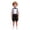 Black#9527, variant on BOOMNY Boys School Uniform Outfit Sets British Short Sleeve Shirts Suspender Shorts Outfits for Kids Elegant Formal Wedding Outfits