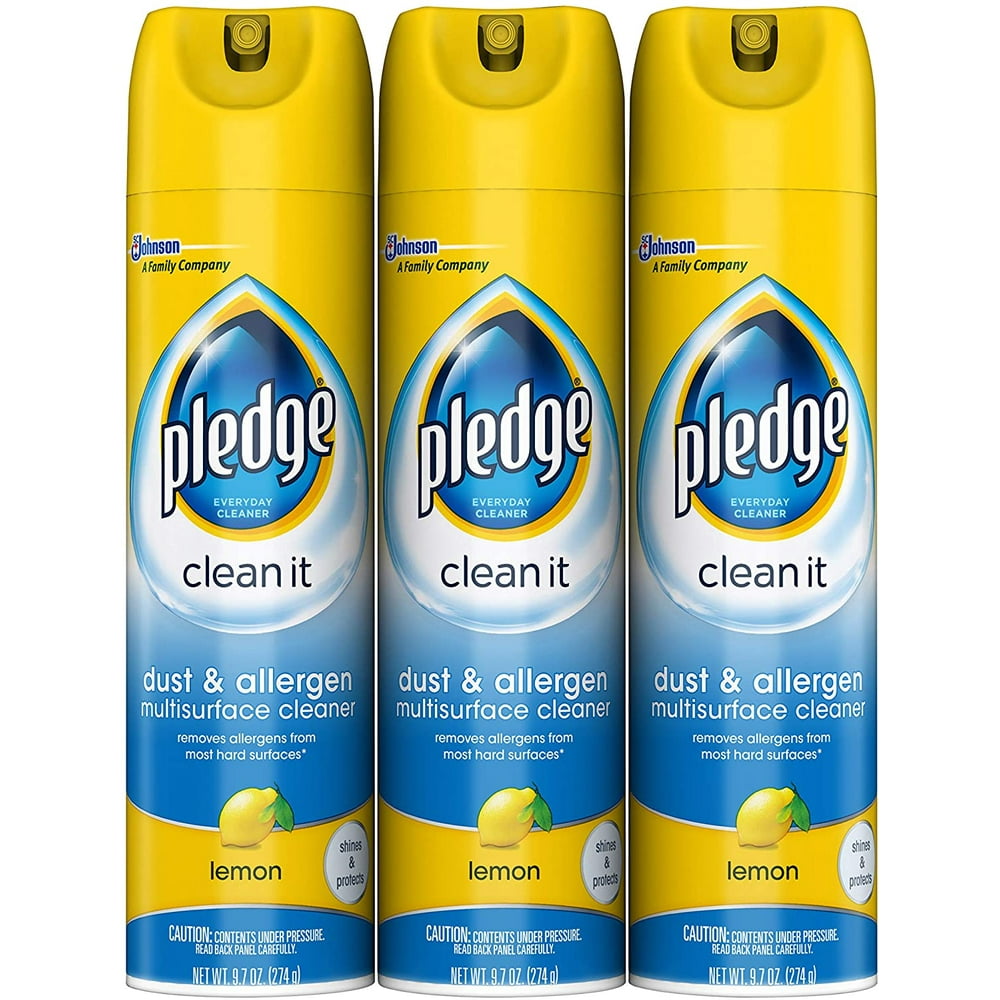Pledge Dust & Allergen MultiSurface Cleaner Spray, Works on Leather