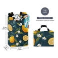 thumbnail image 2 of Yayeee Freestanding Laundry Hamper with Handle Collapsible Large Storage Basket for Clothes, Green Lemons, 2 of 7