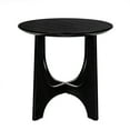 thumbnail image 2 of Royard Oaktree Round End Table with Wood Grain, Minimalist Side Table w/Adjustable Feet, Black, 2 of 6