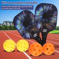 thumbnail image 3 of Fiberglass Pickleball Paddle Set (Model 2013) - 2 Rackets (400x198mm, 223g) with 4 Balls (2 Yellow/2 Orange, 70mm) & Storage Bag - Durable Grip-Controlled Gear for Beginners to Pros (Custom Order,, 3 of 7