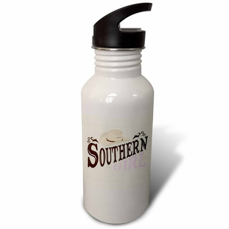 

3dRose Southern Girl Purple Sports Water Bottle 21oz