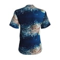 thumbnail image 3 of Uemuo White Jellyfish Dansing in the Ocean Printed Women's Classic V-Neck T-Shirt - Soft, Breathable, Moisture-Wicking, Perfect for Casual, Office, Travel, and Everyday Wear-Small, 3 of 5