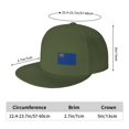 thumbnail image 2 of DouZhe Flat Brim Cap Snapback Hat, Nevada State Flag Prints Adjustable Green Adult Baseball Cap, 2 of 6