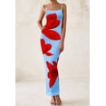 thumbnail image 3 of Vestido largo PRETTYGARDEN con estampado floral y tirantes finos para mujer, 3 of 9