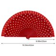 thumbnail image 3 of Byfri Red Spanish Double-Sided Dot Folding Hand Fan Vintage Style for Dance Photo Prop 9.06inch, 3 of 7