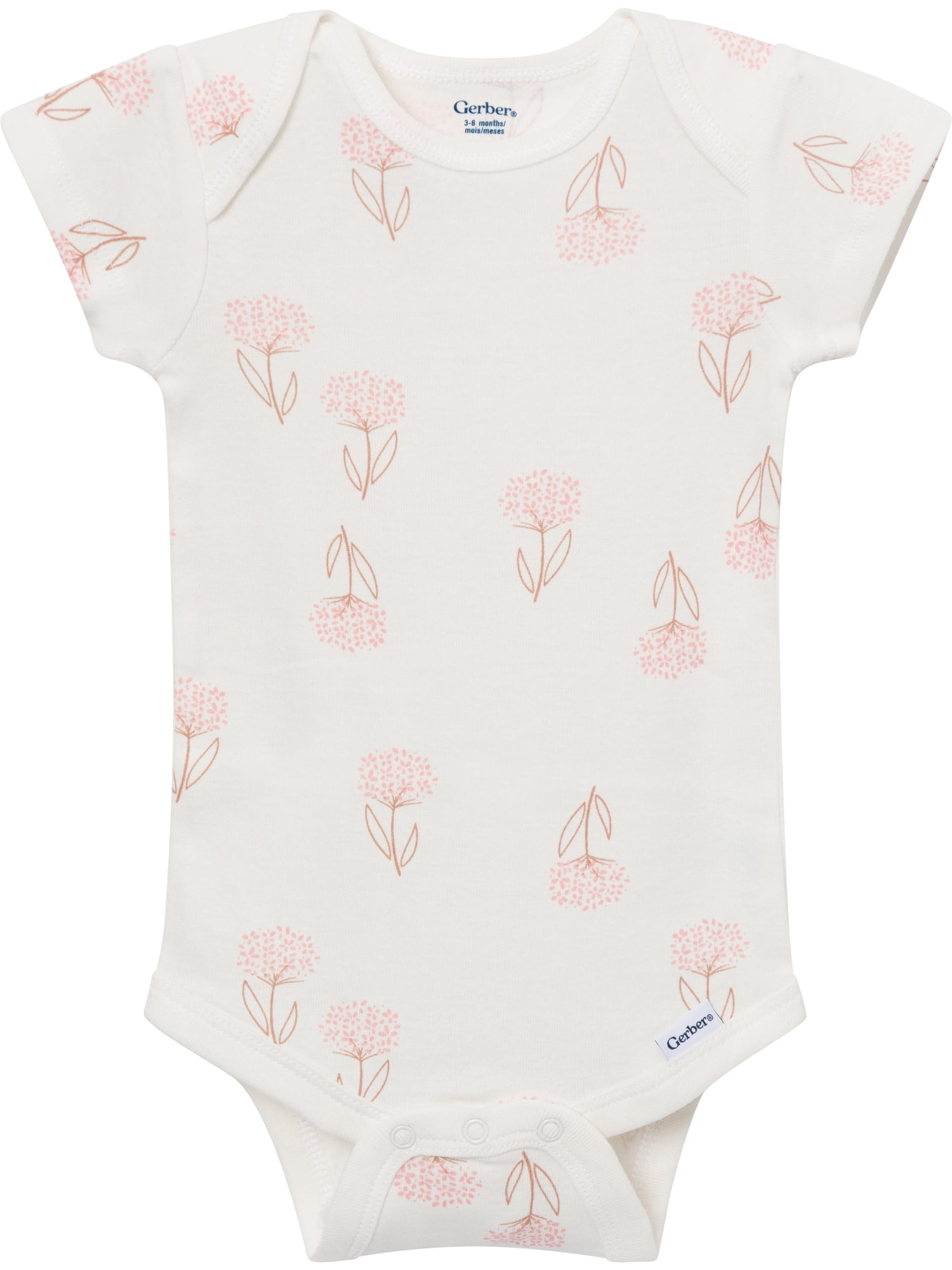 Gerber Baby Neutral Short Sleeve Onesies, 8-Pack, Sizes 0/3 Newborn - 12 Months