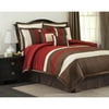 Special Edition by Lush Decor Modern Stripe 8 Piece Comforter Set in Red