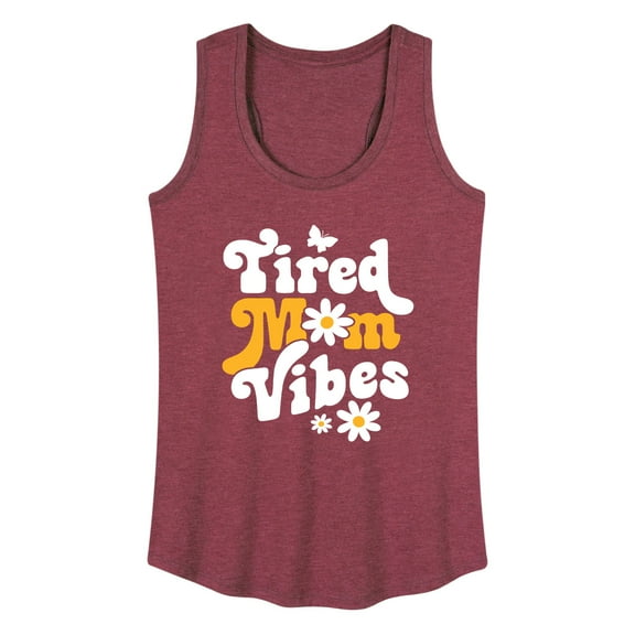 Instant Message - Vibes Tired Mom - Women's Racerback Tank Top