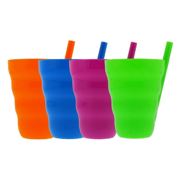 Vaso para sorbos Cup Arrow Home Products con pajita, 300 ml, 4 paquetes, sin BPA
