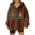 thumbnail image 2 of Merry Christmas Hoodies for Women 2025 Long Sleeve Holiday Xmas Graphic Hooded Sweatshirt Pullover Tops, 2 of 5