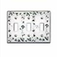 thumbnail image 3 of 25 Switch Plate White Porcelain Ivy Triple Toggle Switch | Renovator's Supply, 3 of 4