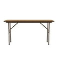 thumbnail image 5 of Correll Deluxe High Pressure Top Folding Table 18x60", RECTANGULAR, MED OAK, BROWN, 5 of 10