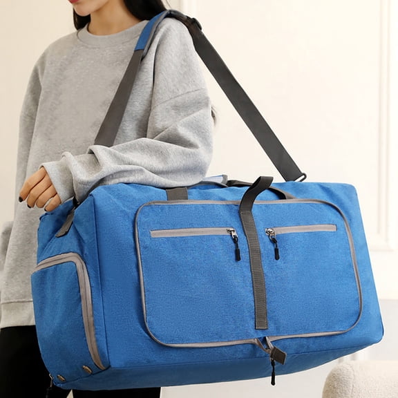 Bag For Travel,Camping Bag,Travel Luggage Bag,Travel Duffle Bag,24*13*10.5IN Duffle Bag,Overnight Bag,Foldable Travel Luggage Bag With Shoe Compartment Travel Bag(Navy)