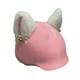 thumbnail image 2 of Funda para casco con orejas de gato, accesorios para casco, gorro de punto práctico y versátil, Blanco rosa, 2 of 9