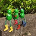 thumbnail image 2 of Resin Dangling Leg Frog Figurine With Rain Boot Accent Whimsical Design For Home Decor Shelf Display And Playful Accents,Yellow, 2 of 4