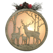 Holiday Time Light LED Deer Ornament. Casual Traditional Theme. Brown Color.
