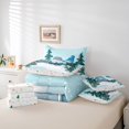 thumbnail image 6 of Manfei Cartoon Gnome 7pcs Bedding Comforter Set,Happy Christmas Queen Bedding Sets,Blue Green White Queen Sheet Sets For Girl Boys,Breathable Home Decor Reversible, 6 of 8