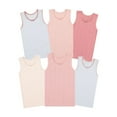 thumbnail image 1 of Buyless Fashion Camisoles Sans Étiquette pour Filles, Encolure Dégagée, Débardeurs en Coton avec Garniture et Bretelles (Lot de 6), 1 of 7