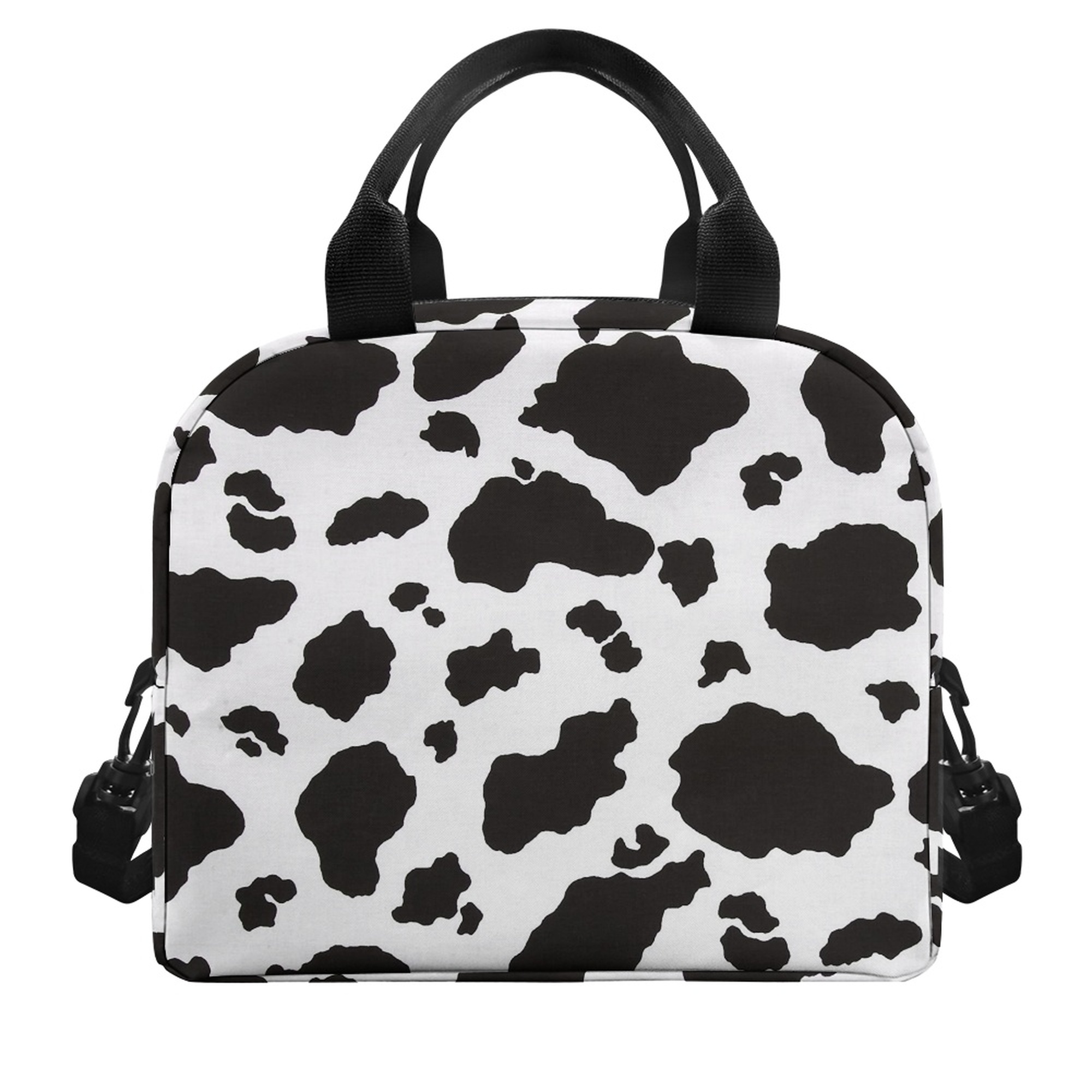 Nyznia Lunch Bag for Women Men Reusable Insulated Waterproof Cow Print ...
