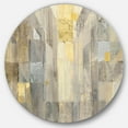 thumbnail image 1 of Designart 'Gold Square Watercolor' Glam Metal Circle Wall Art, 1 of 3