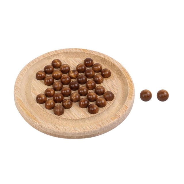 Jeu de Société Solitaire en Marbre, Jouet d'Échecs, Jeu de Table Classique, Décoration de Table pour Diamètre 135mm