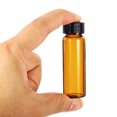 thumbnail image 4 of Unique Bargains 15mL Reagent Glass Storage Bottle Round Plastic Screw Cap Lab Home Brown 10 Pack, 4 of 5