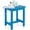 Bright Blue, variant on Y&M Outdoor Side Table, HIPS Adirondack Small Single Table, Waterproof Square Outside Table, Balcony Modern End Tables for Patio, Pool, Beach, Porch, Deck, Indoor or Outdoor Use, White