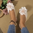thumbnail image 5 of hoksml Women's Flower Decor Slingback Flats Square Toe Low Heel Dressy Summer Shoes for Ladies, 5 of 9