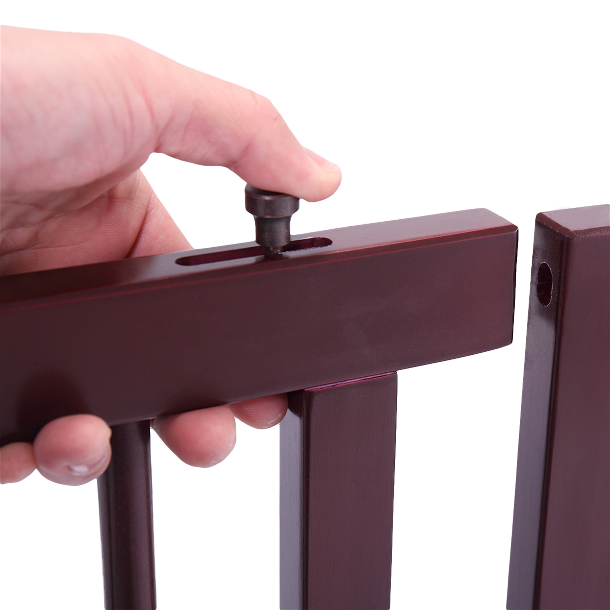 Pefilos 81" 3 Panel Wooden Folding Fence Freestanding Pet Gate, Stairs Step Over Divider for Dogs and Puppies, Brown Pefilos 81" 3 Panel Wooden Folding Fence Freestanding Pet Gate, Stairs Step Over Divider for Dogs and Puppies, Brown