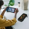 thumbnail image 5 of Leaves, Pinecone And Poinsettia. (2), Carrying Case For Nintendo Switch & OLED Version, Eva Pouch Case for Console & Accessories with 10 Game Card Slot & Wristband, Black, 5 of 6
