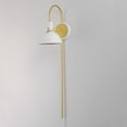 thumbnail image 3 of 12041WTSBR Maxim Lighting Dawn - 1 Light Up Wall Sconce-12.5 Inches Tall and 7 Inches Wide-White/Satin Brass Finish, 3 of 4