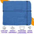 thumbnail image 4 of GREEN LIFESTYLE 150 Pack Serviette de Magasin Bleu 12x14 100% Coton, Super Absorbant et Durable pour la Voiture, Réutilisable, 4 of 15