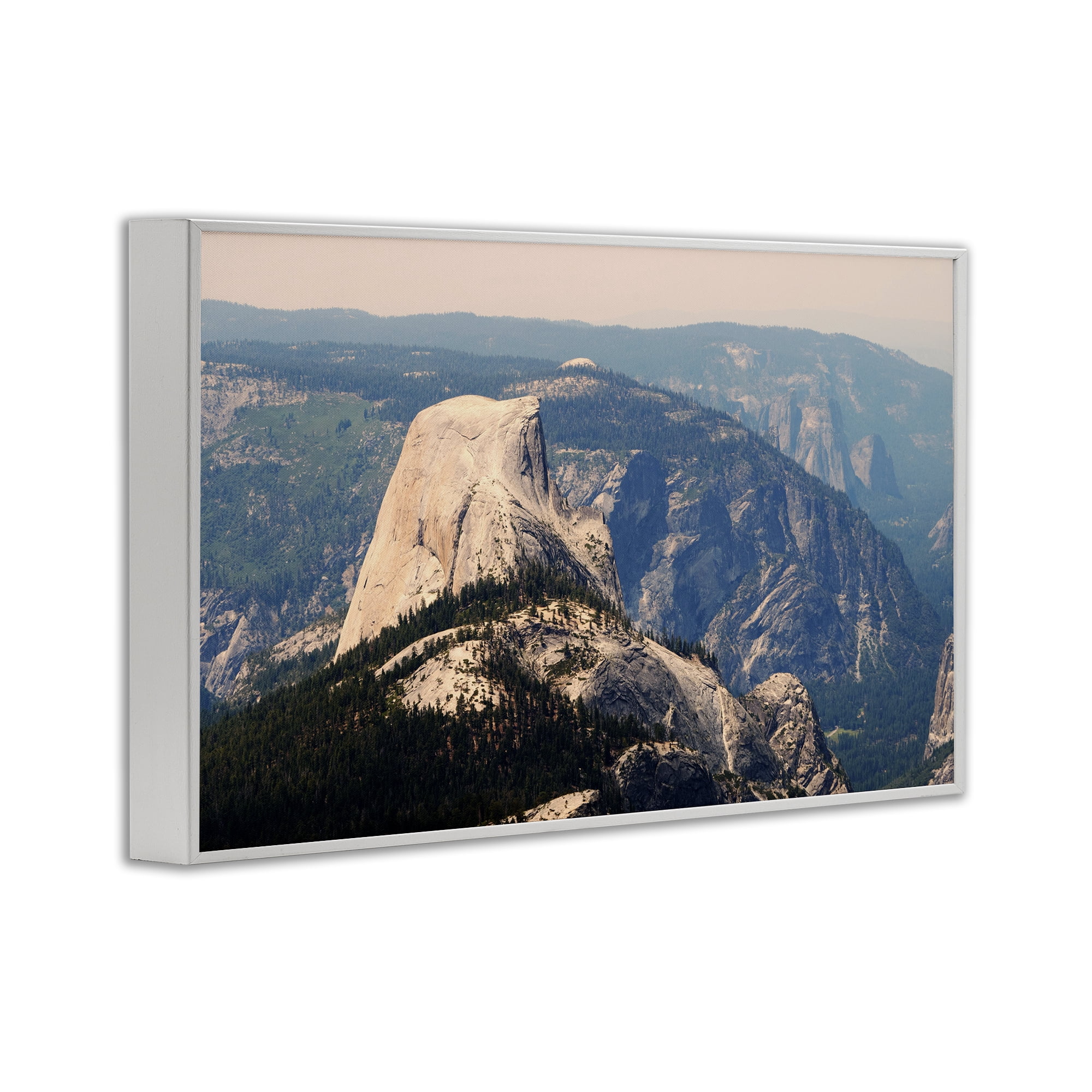 Stupell Industries Granite Monolith Above Forest White Framed Giclee Art, design by Gemma Bardot