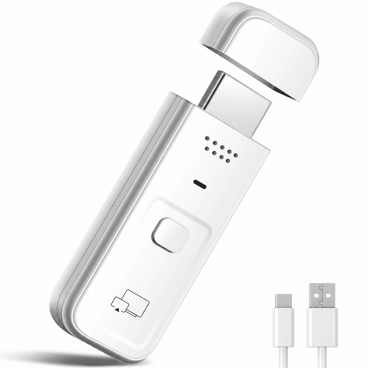 Wireless HDMI Transmitter and Receiver 2-in-1, Plug & Play No App No WiFi, 4K Decode 1080P Output, Screen Mirroring from Laptop PC Phone to TV Projector Monitor, Portable for Business Presentation
