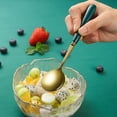 thumbnail image 3 of 10 Pcs Cuillères à Soupe Résistant à Haute Température Longue Poignée Contraste Couleur Brillant Surface Salle à Manger en Acier Inoxydable Réutilisable Crème Glacée Dessert Cuillères Outil de Cuisine, 3 of 8