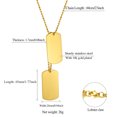 thumbnail image 2 of FindChic 14K Gold Plated Dog Tags Necklace for Men Wheat Chain Pendant Necklace Jewelry Gift,with Jewelry Box, 2 of 5